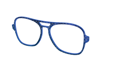 The Blue Shimmer with Silver Foil Anchors