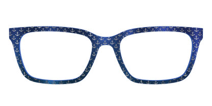 The Blue Shimmer with Silver Foil Anchors