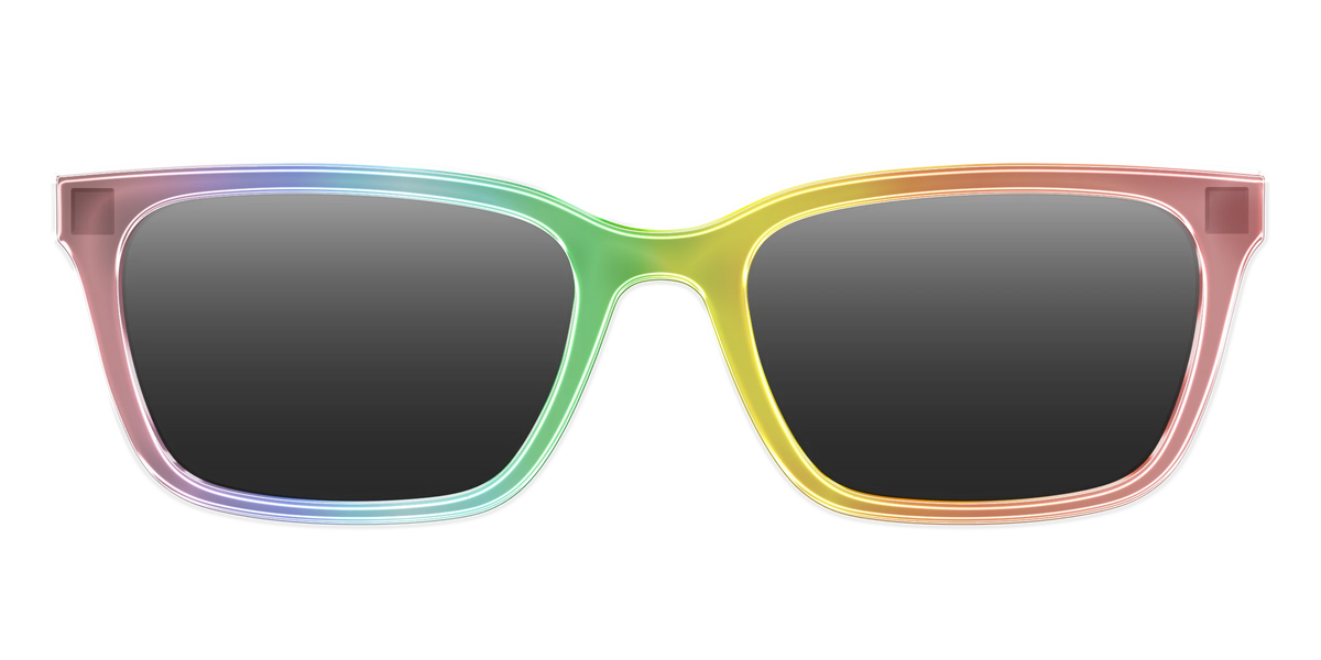 The Polarized Rainbow Gradient Sun Top