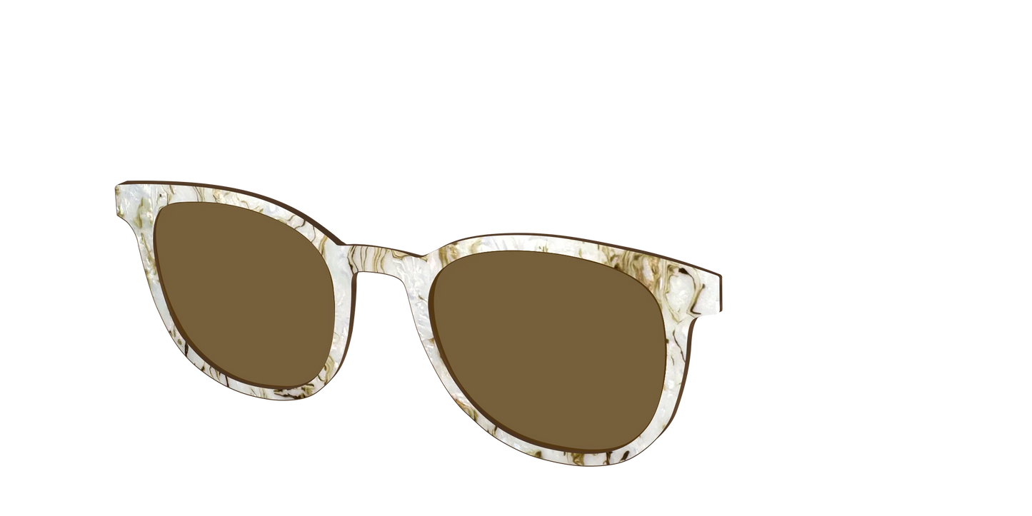 The Polarized Ivory Sand Pearl Shell Sun Top
