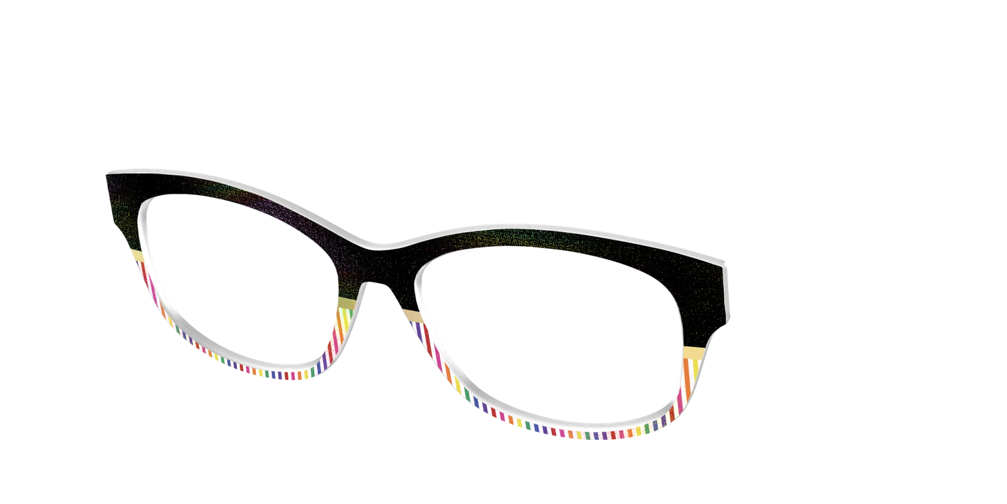 The Chic Pride Stripes Crystal with Gold Foil