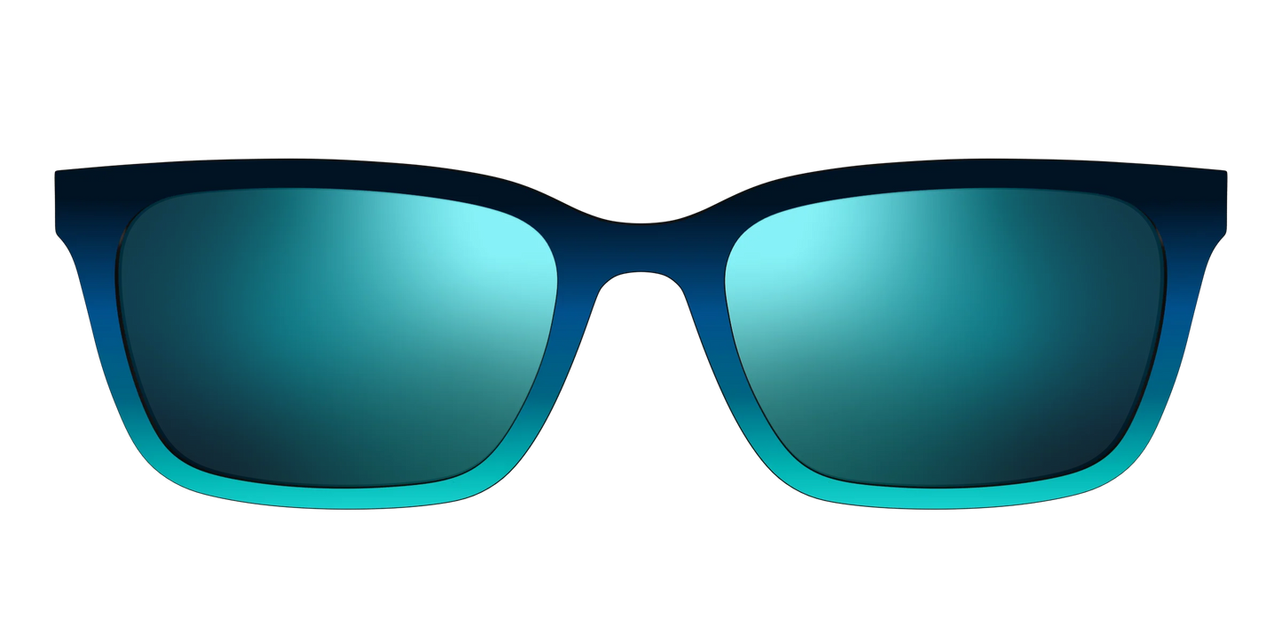 The Polarized Royal Blue to Seafoam Gradient Sun Top