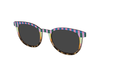 The Polarized Summer Stripes Tortoise Sun Top