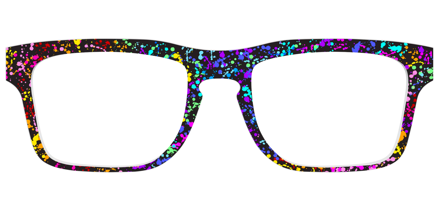 The Rainbow Splatter Black