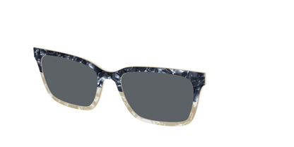 The Polarized Navy to Taupe Pearl Split Sun Top