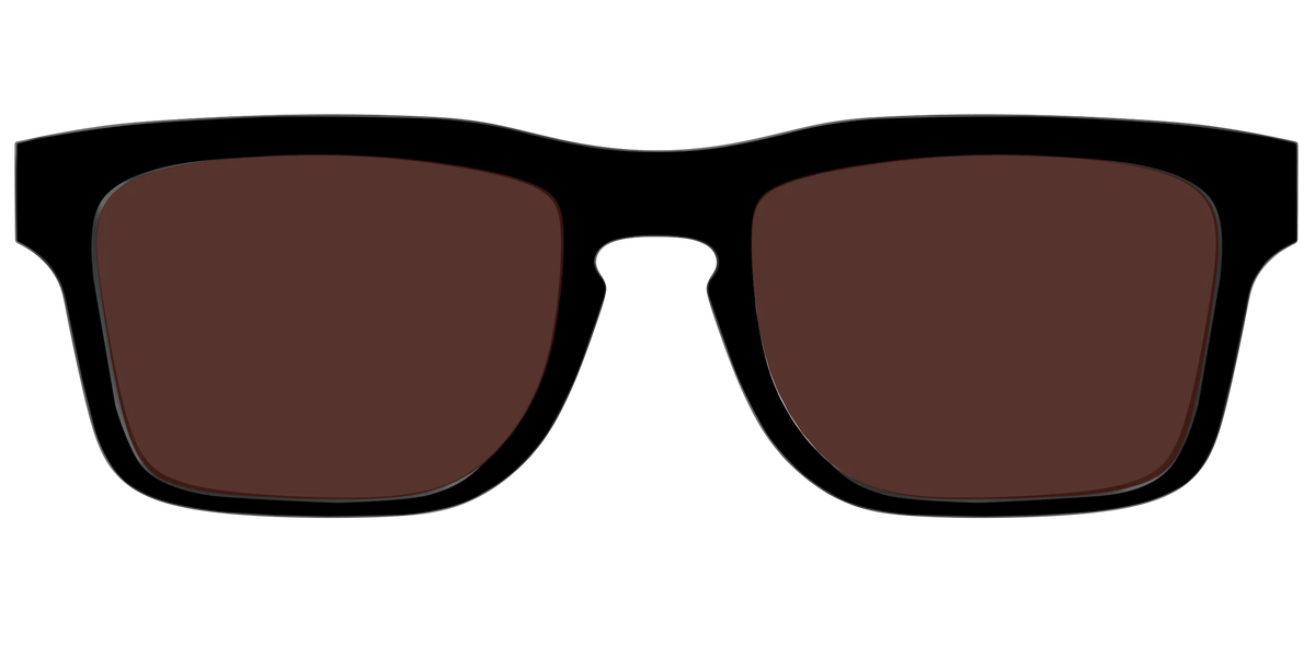 The Black with Brown Golf Lens