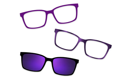 Purple Confetti Tortoise Gold Metal - Set