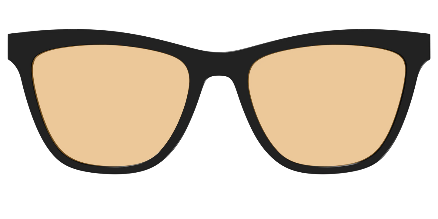 The Black With Umber Brown Lens