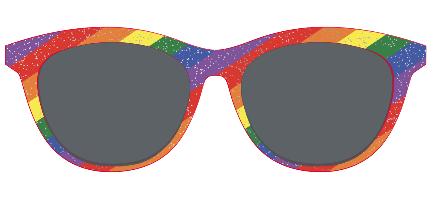 The Polarized Traditional Pride Flag Glitter Sun Top