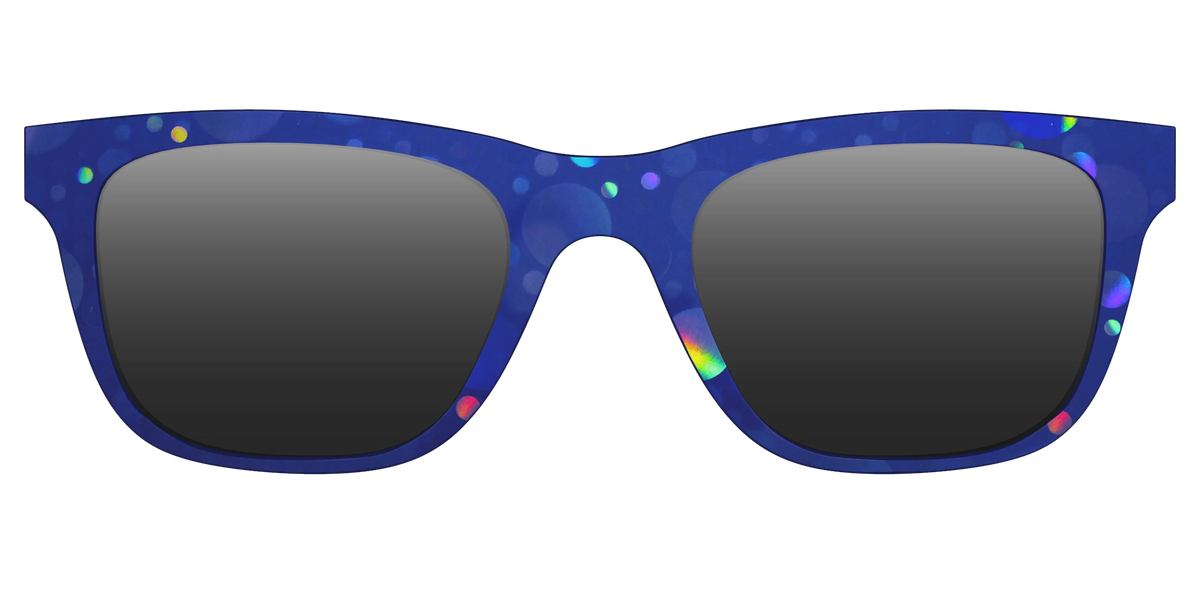 The Polarized Navy Holographic Bubbles Sun Top