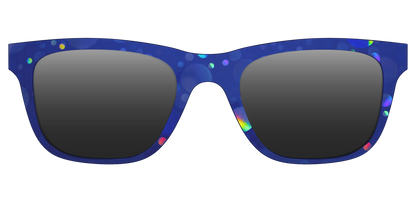 The Polarized Navy Holographic Bubbles Sun Top