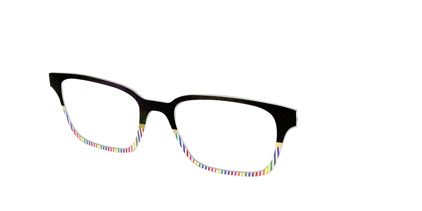 The Chic Pride Stripes Crystal with Gold Foil