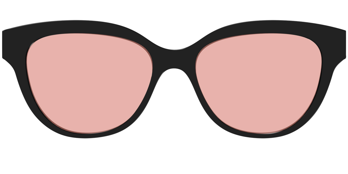 The Black With Coral Pink Lens