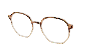 The Khaki Tortoise Crystal Split with Gold Flakes