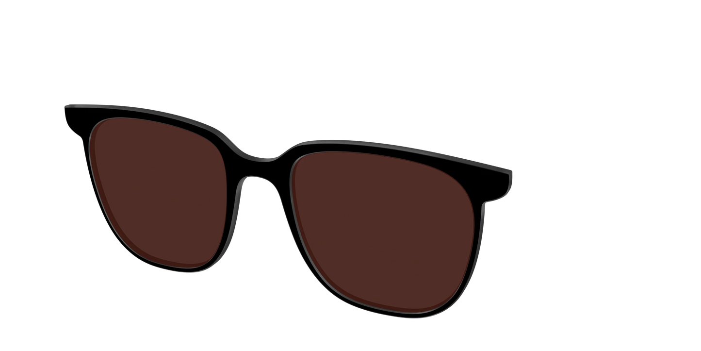 The Black with Brown Golf Lens