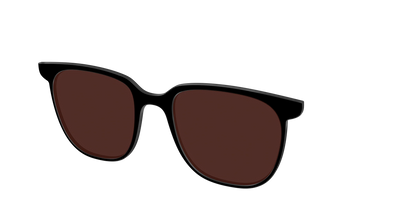The Black with Brown Golf Lens