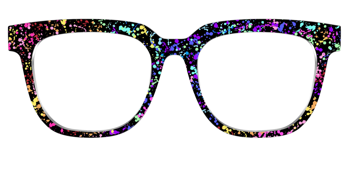 The Rainbow Splatter Black