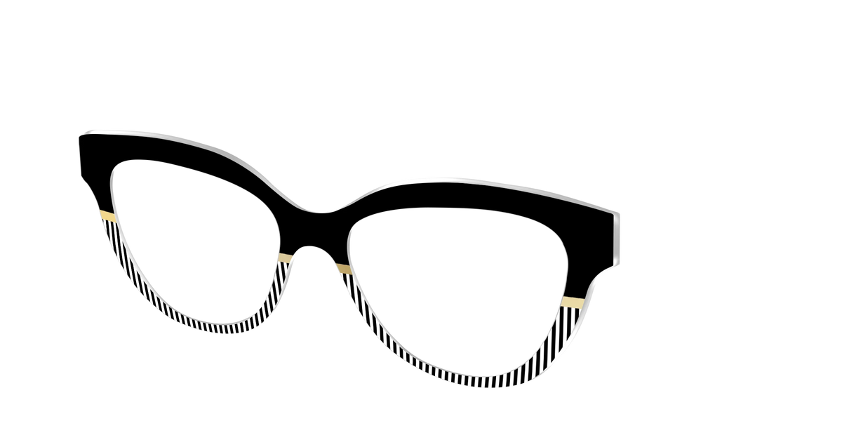 The Chic Stripes Crystal with Gold Foil