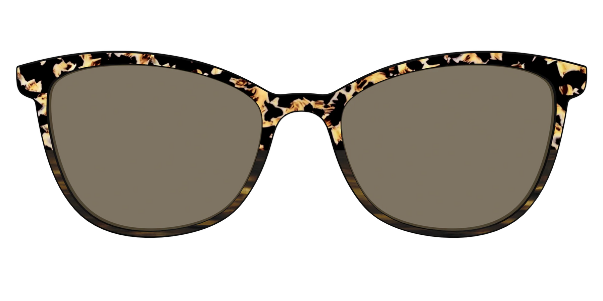 The Polarized Caramel Tortoise Horn Split Sun Top