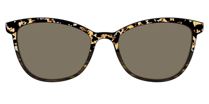 The Polarized Caramel Tortoise Horn Split Sun Top