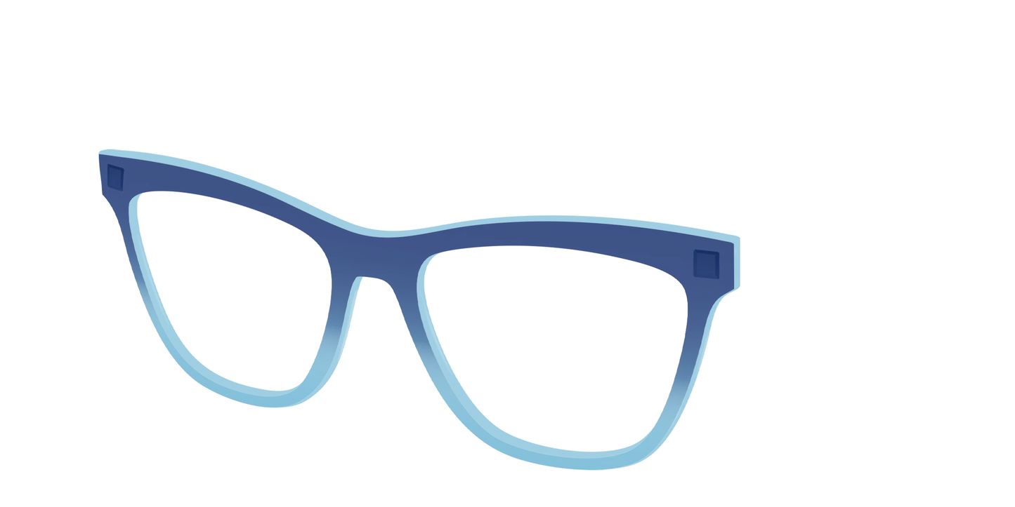 The Indigo to Sky Blue Gradient Crystal