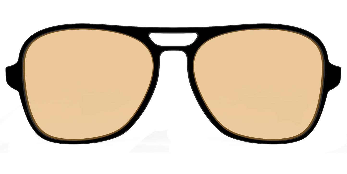 The Black With Umber Brown Lens