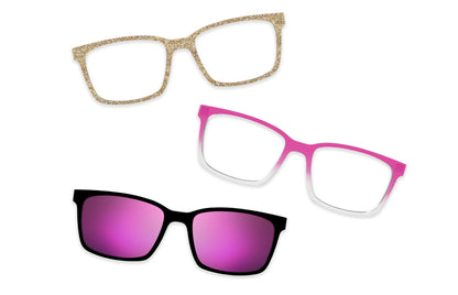 Pink Glitter Clear - Set