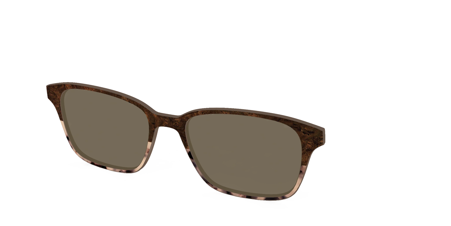The Polarized Dark Oak Tortoise Split Sun Top