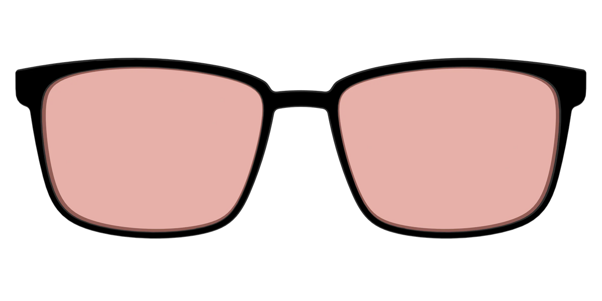 The Black With Coral Pink Lens