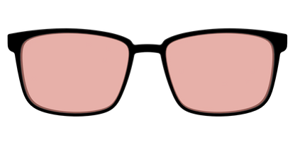 The Black With Coral Pink Lens