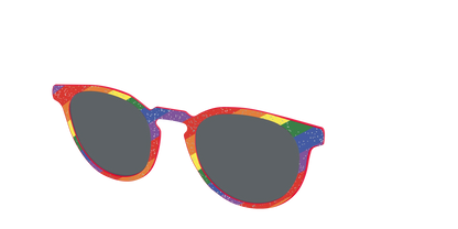 The Polarized Traditional Pride Flag Glitter Sun Top