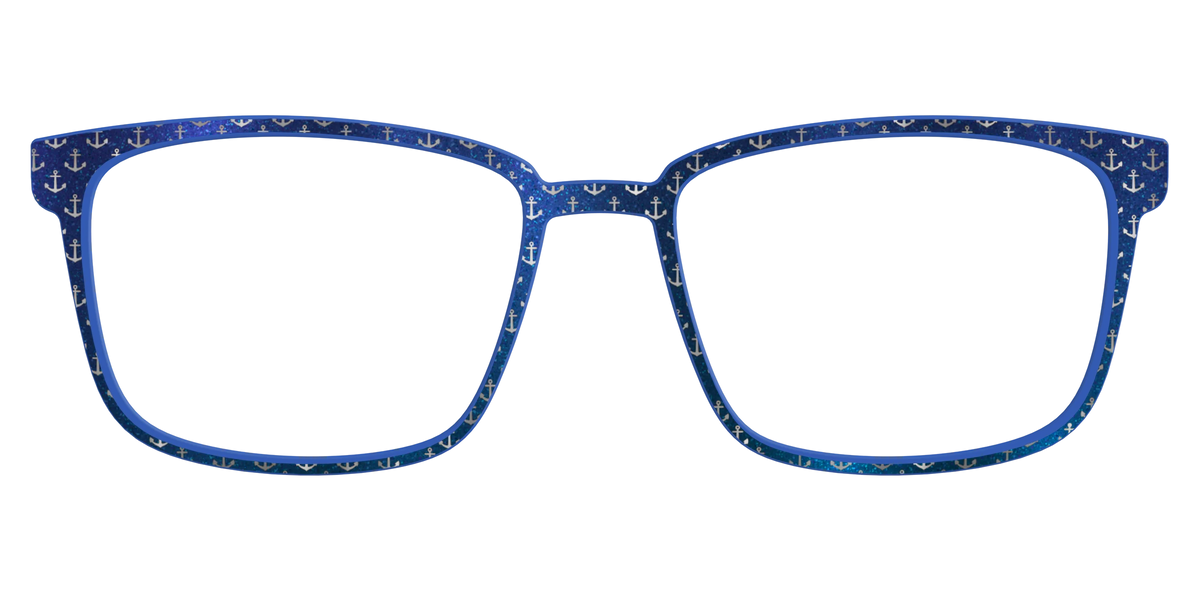 The Blue Shimmer with Silver Foil Anchors