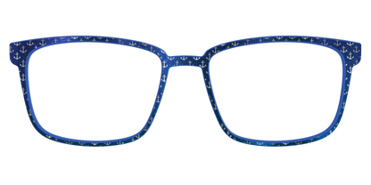 The Blue Shimmer with Silver Foil Anchors