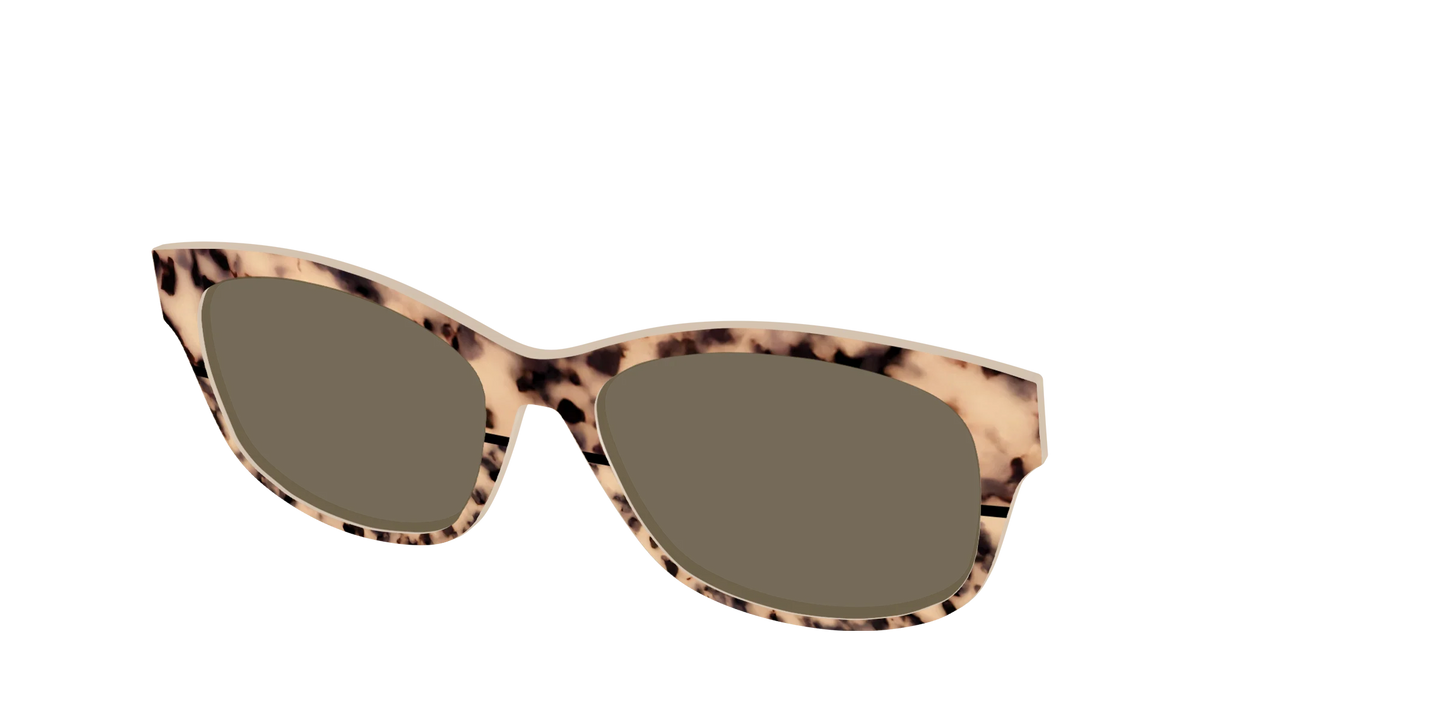 The Polarized Bisque Tortoise Split Sun Top