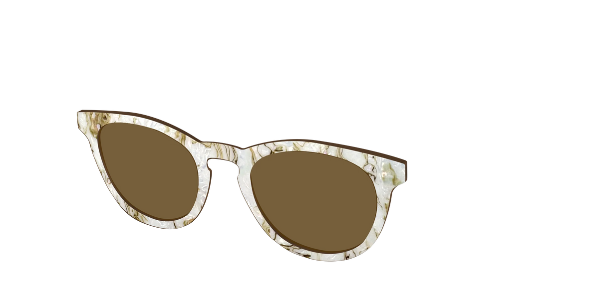 The Polarized Ivory Sand Pearl Shell Sun Top