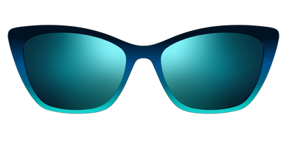 The Polarized Royal Blue to Seafoam Gradient Sun Top