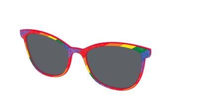 The Polarized Traditional Pride Flag Glitter Sun Top
