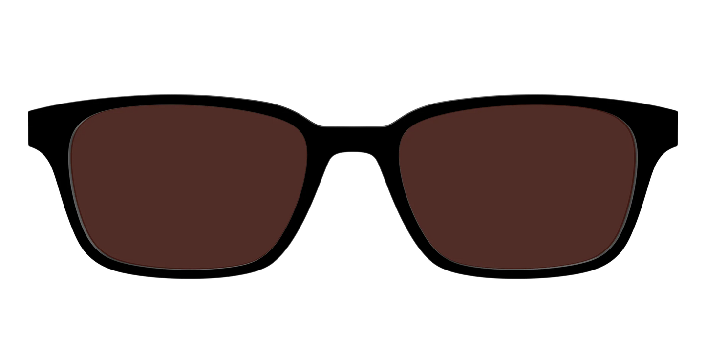 The Black with Brown Golf Lens