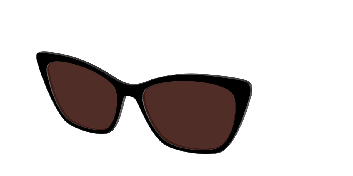 The Black with Brown Golf Lens