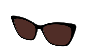 The Black with Brown Golf Lens