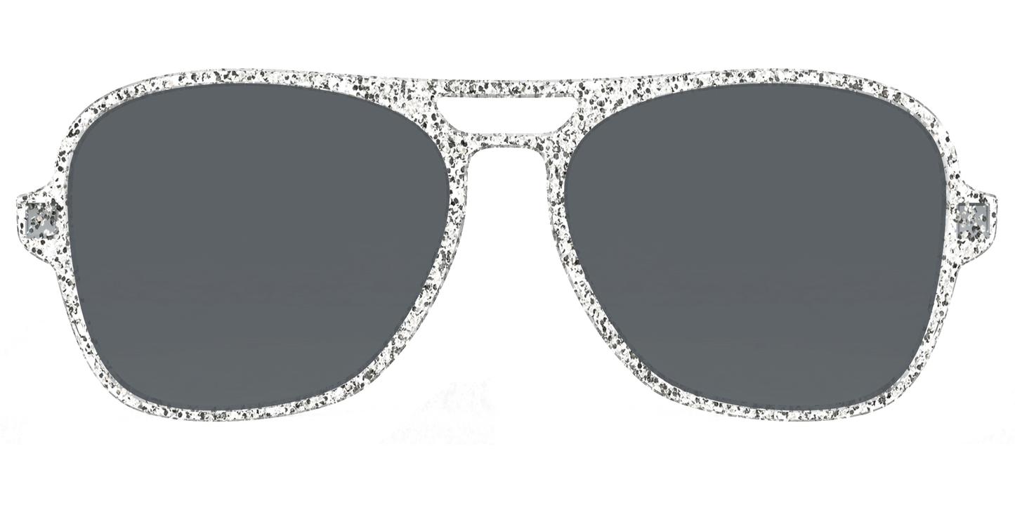 The Polarized Silver Sparkle Sun Top
