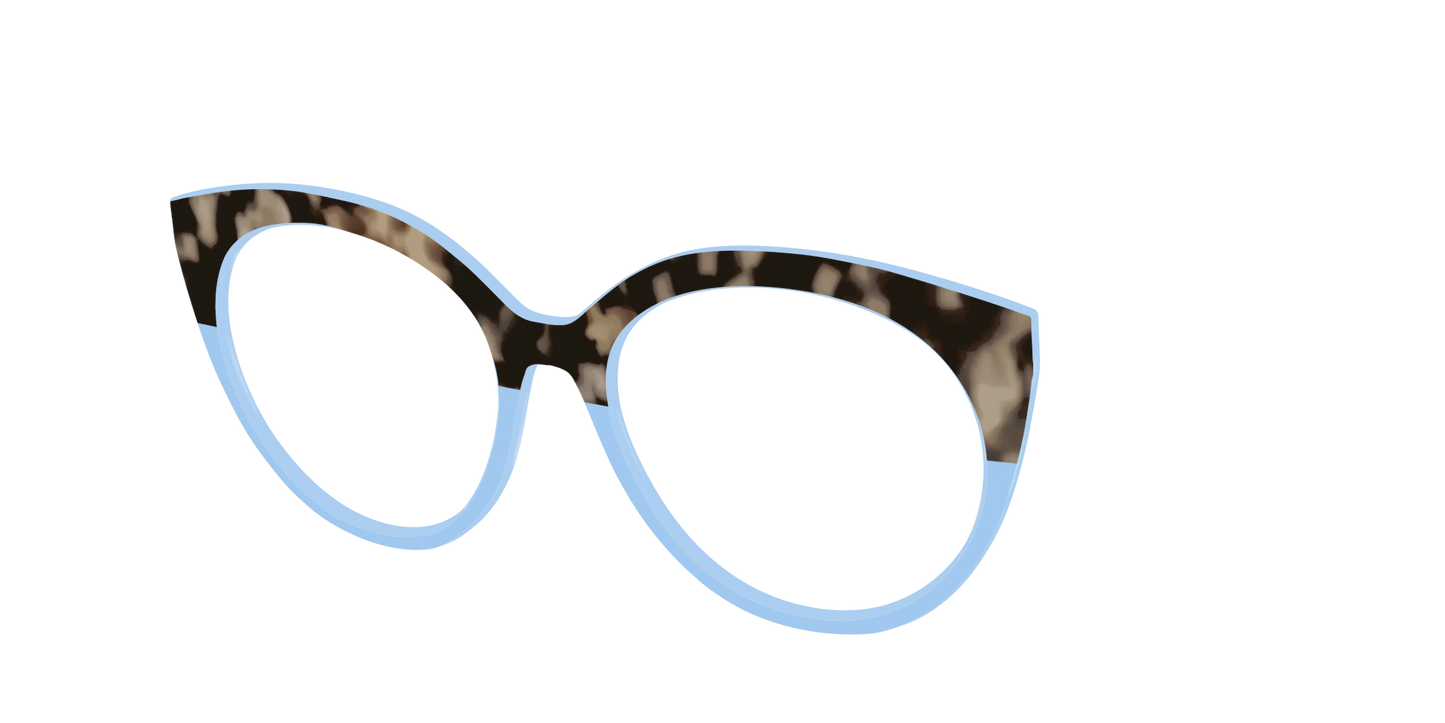 The Denim Tortoise Crystal Split