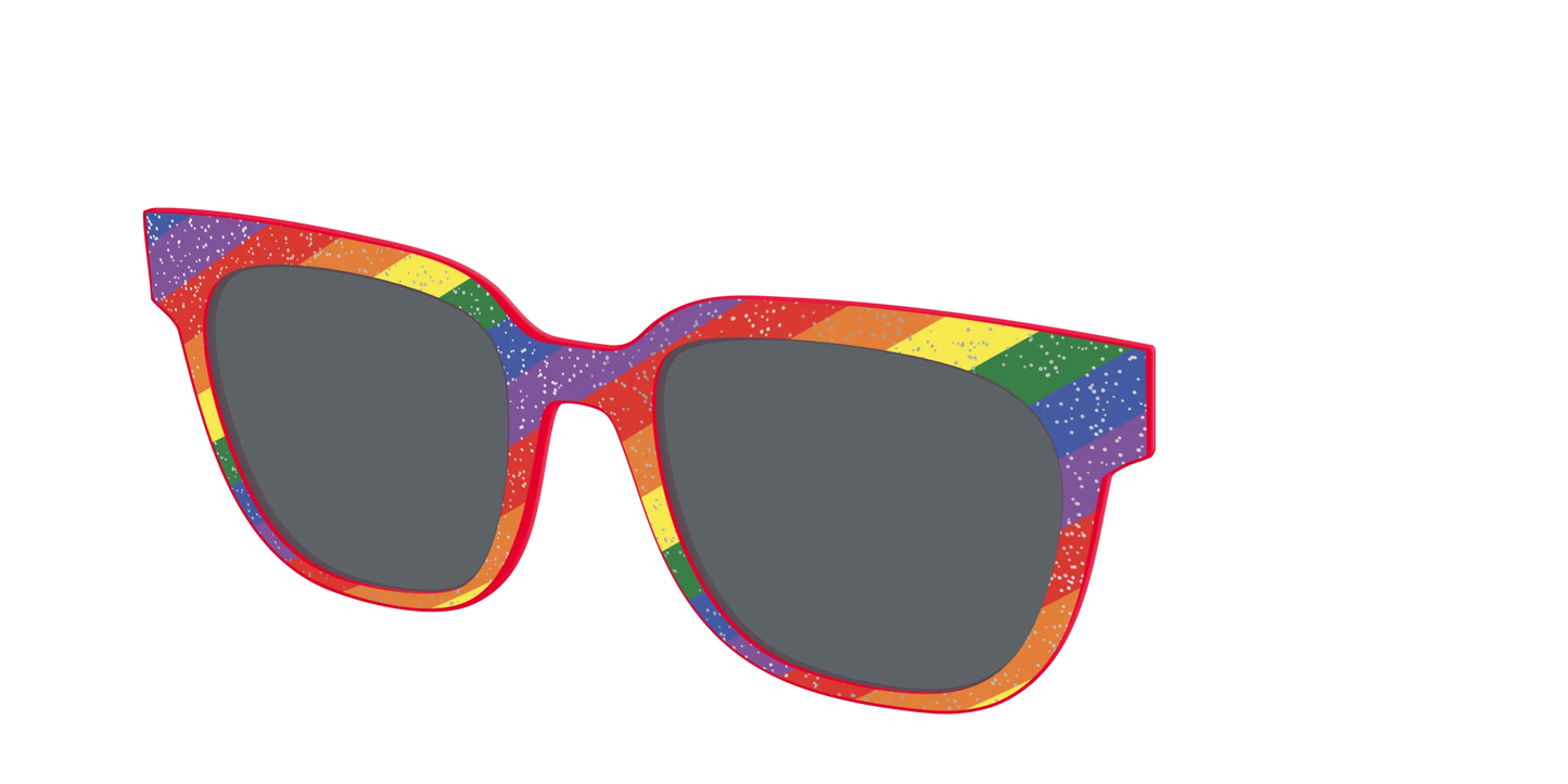 The Polarized Traditional Pride Flag Glitter Sun Top