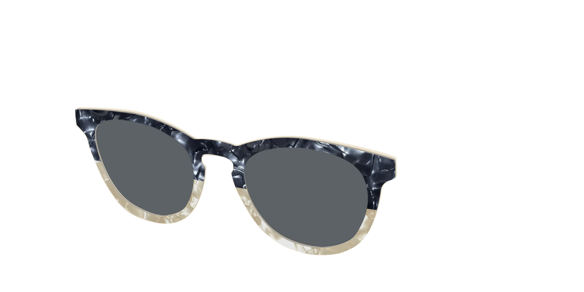 The Polarized Navy to Taupe Pearl Split Sun Top