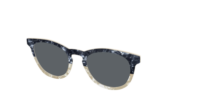 The Polarized Navy to Taupe Pearl Split Sun Top
