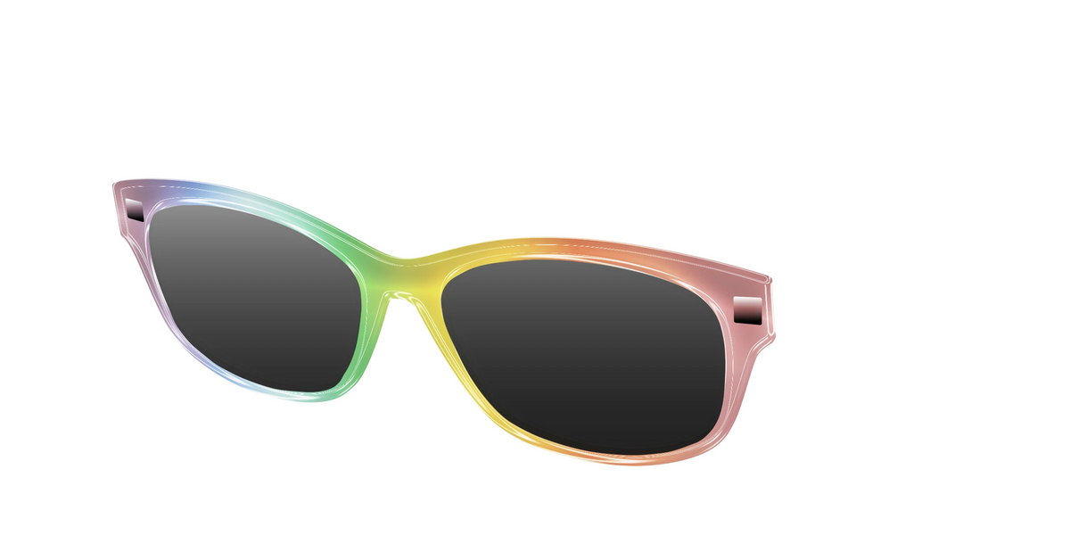The Polarized Rainbow Gradient Sun Top