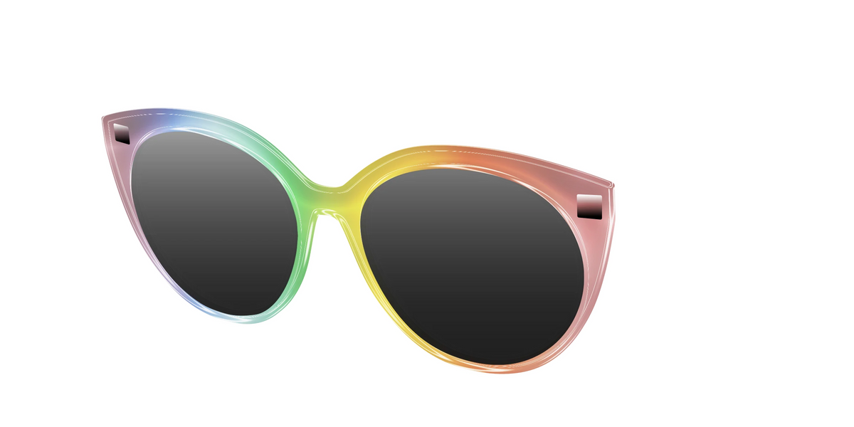 The Polarized Rainbow Gradient Sun Top