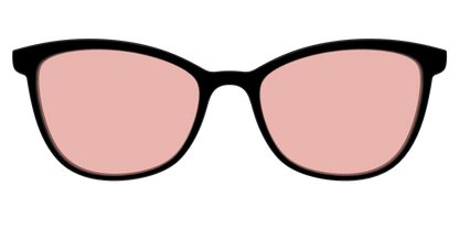 The Black With Coral Pink Lens