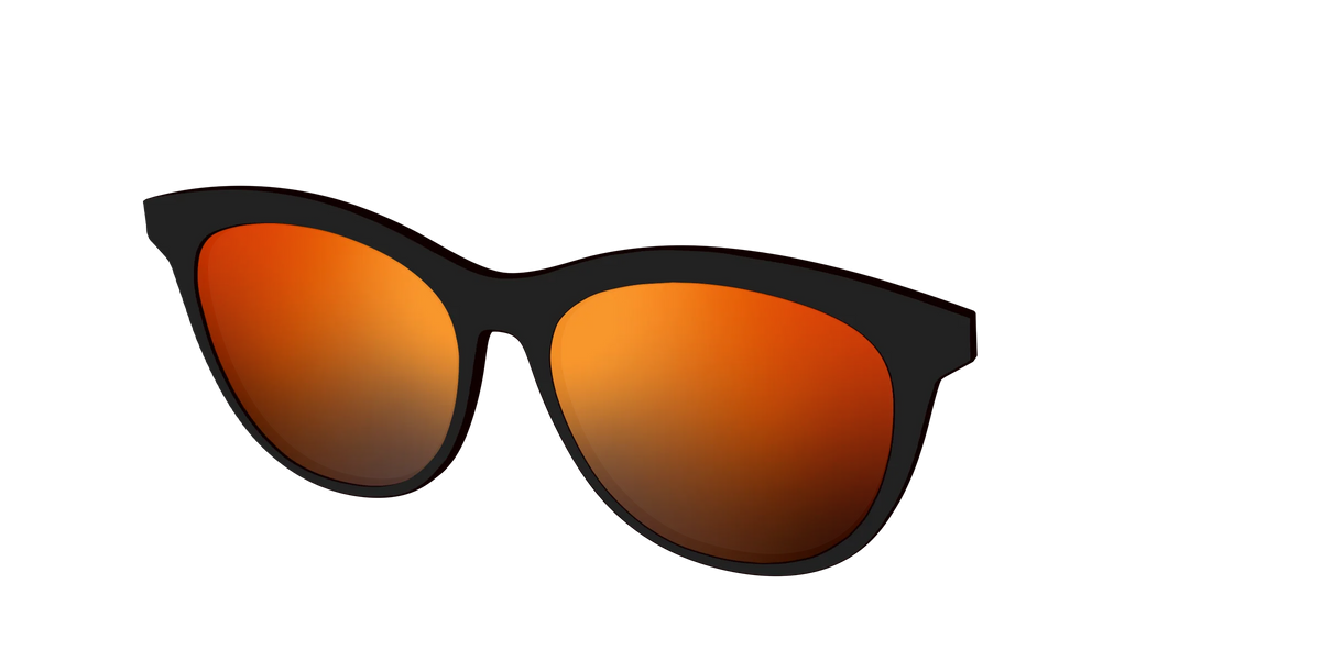 The Polarized Orange Reflective Sun Top