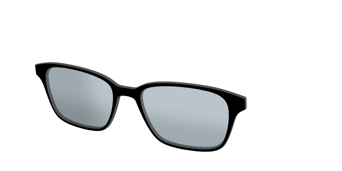 The Black With Slate Blue Lens